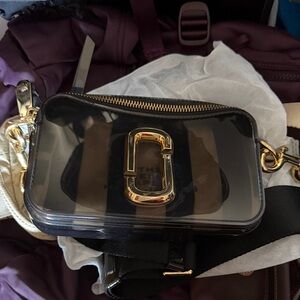 Marc Jacobs Black Clear Crossbody with Gold Hardware